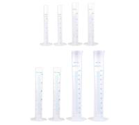 YARNOW Lot de 8 set de Cylindres de Mesure en Plastique Transparent avec Échelle Graduée Outil de Mesure Agricole Multifonction pour Jardin et Ferme Tasse à Mesurer pour Réutilisable