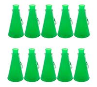 YARNOW Lot de 8 Trompettes de Supporters en Plastique Vert Pliables Klaxon Pneumatique Portatif pour Matchs de Football Générateur de Bruit Puissant Instrument Bruyant pour Ambiance