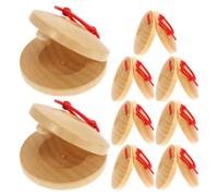 YARNOW Lot de 9 castagnettes Musicales à Doigts : Instrument de Percussion portatif en Bois - Percussions pour l'école - Instruments de Musique pour débutants et fêtes