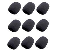 YARNOW Lot de 9 Housses de Micro en Eva Noir, Pare-brise Anti-bruit et Anti-poussière, Protection pour Microphone Karaoké et Studio D’enregistrement, Accessoires pour Scènes