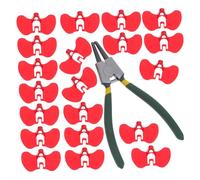 YARNOW Lunettes Anti- pour Volailles Plastique Rouge avec Outil Installation des Combats pour Poules Pondeuses Poulets de Chair et Protection Élevage Avicole