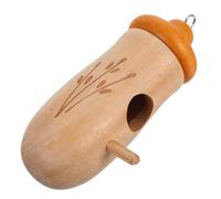 YARNOW Maison De Aux Champignons Charmante Cabane à Oiseaux Porte Porte Bébé Barrière Bébé à Porte Escamotable Maison D'oiseau Décorative Barrière De Parc pour Bébé Bois