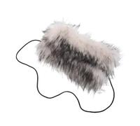YARNOW Manchon Chauffe-Mains en Fausse Fourrure Blanc et Noir Coussin Chaud d'hiver Épais et Moelleux Chauffe-Mains Portable pour Femme pour Activités Extérieures et Fêtes Hivernales