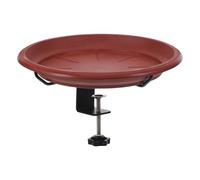 YARNOW Mangeoire à Oiseaux Suspendue Extérieure en Métal Plateau Large, Station d'alimentation Décorative pour Jardin et Balcon, Résistant aux Intempéries, Support à Pince Stable,