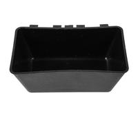 YARNOW Mangeoire Suspendue pour Volailles en Plastique Noir Longue Capacité Rectangulaire Crochet Plateau Repas Solide et Résistant aux Morsures pour Poules Canards et Pigeons en