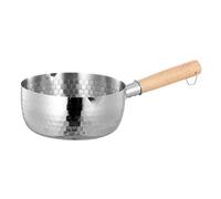 YARNOW Marmite Paquet en Acier Pot Traditionnel Yukihira Pot Yukihira Casserole de Sauce Multifonctionnelle Poignée pour Ramen Omelette (18Cm) Poêle À Soupe