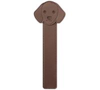 YARNOW Marque-Page Chien en Cuir PU Rectangulaire pour Bureau, Signet Tête de Chiot Créatif, Présent pour Écrivains et Étudiants, Accessoire de Lecture Pratique