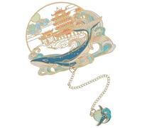 YARNOW Marque-page Pendentif en Laiton Créatif, Design Plat Fin et Léger, Style Vintage Décoratif, pour Bureau et Bibliothèque