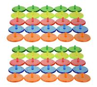 YARNOW Marqueurs de Balles de Golf Non Déformables 100 Pièces en Plastique Transparent Haute Durabilité Accessoires Golf Précis Couleur Aléatoire pour Positionnement