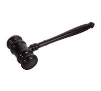 YARNOW Marteau du Juge en Bois pour Enchères, Son Clair et Fort | Design Simple Couleur Café, Usage Tribunal et Président, Outil Pratique en Bois Massif