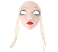 YARNOW Masque de Cosplay Chinois Traditionnel Plein Visage Accessoire Hanfu Léger Plastique Masque de Bal Mascarade Élégant pour Fêtes et Spectacles