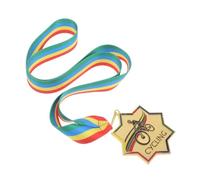 YARNOW Médailles de Cyclisme en Métal Alliage de Zinc pour Compétition, Prix du Vainqueur de Course Cycliste avec Ruban, Récompense Solide pour Cyclistes VTT et Route, Accessoires