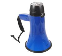 YARNOW Mégaphone Portable Pliable Bleu avec Microphone Enregistrement et Fonction Alarme Amplificateur Sonore pour Guide Touristique et Commerçant