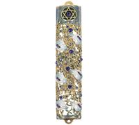 YARNOW Mezouzah pour Porte en Alliage avec Bénédiction et Verset Biblique, Décoration Élégante pour Hanoukka et Maison, Parchemin Sacré pour Porte D'entrée