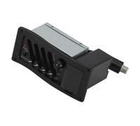 YARNOW Micro pour Guitare Acoustique Égaliseur 4 Bandes, Contrôle Précis du Son, Accessoire en Abs Noir Compatible Guitare Folk, Set Complet Tête Audio 6,35 Mm