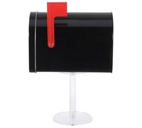 YARNOW Mini Boîtes aux Lettres Étanches en Fer Noir avec Support, Modèle de Boîte aux Lettres pour Tiny House Accessories et Mailbox Craft, Design Compact et Résistant