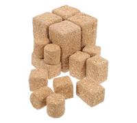 YARNOW Mini Bottes de Foin Décoratives pour Maison de Poupée 16 Pièces Miniatures en Paille Réaliste, 4 Formes Variées pour Loisirs Créatifs et Scènes Agricoles