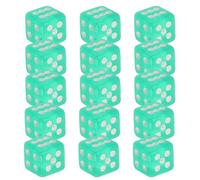 YARNOW Mini Dés Verts en Plastique Transparent 500 Pièces Petits Dés Carrés pour Jeux de Société et Animations de Fêtes Points Lisibles