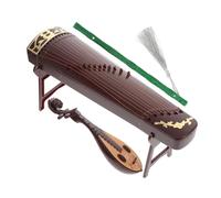 YARNOW Mini Instrument De Musique Pipa Et Guzheng pour Maison De Poupée, Garçon Et Filles, Taille Miniature en Plastique, Décoration Chinoise Traditionnelle, Accessoires De Jeu Éducatifs