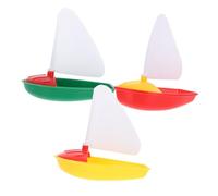 YARNOW Mini Voilier Plastique Flottant pour Garçon Fille de Bain Sécurisé Bateaux Colorés Aléatoires Jouets Éducatifs pour Garçons et Filles Couleur Aléatoire