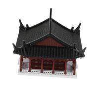 YARNOW Miniature Chinese Architecture Figurine Durable Plastic Zen Garden Decor Aquarium Friendly Ancient House Model Compact Traditional Landscape Ornament for Terrarium and Fish Tank