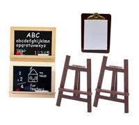 YARNOW Miniature Painting Board Kit Mini House Painting Tool with Wooden Easels DIY Miniature Art Decor for Mini House Accessories and Scene Models