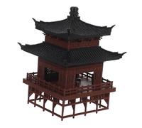 YARNOW Miniature Pavilion Model for Garden and Aquarium Weather-Resistant Ancient Chinese Architecture Ornament Bonsai Landscape Decor Indoor and Outdoor Use
