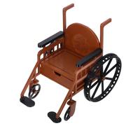 YARNOW Miniature Wheelchair Dollhouse Accessory Realistic Model with Crutch for Bjd Dolls Pretend Play Collectors Role Playing