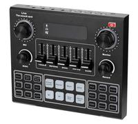 YARNOW Mixeur Audio Portable pour Diffusion en Direct et Enregistrement Changeur de Voix Intégré, Batterie 1200mah, Support Double Téléphone, Boîtier Abs Noir Couleur Aléatoire