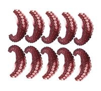 YARNOW Modèle de Pieuvre Réaliste 10Pcs Accessoire Alimentaire Artificiel Simulation de Tentacules Décoration pour Sushi Réutilisable Vitrine de Magasin de Nourriture