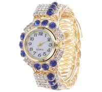 YARNOW Montre-Bracelet pour Femme à Quartz Design Jonc Dorée Élégante Et Pratique