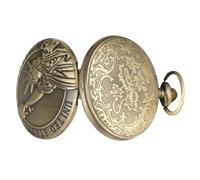 YARNOW Montre de Poche Vintage en Alliage à Quartz, Pendentif Collier Chaîne Longue, Statue Liberté Style Grec Antique, Accessoire Vestimentaire Rétro pour Homme et Femme, Présent Voyage