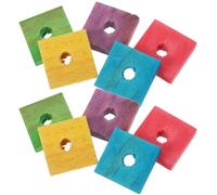 YARNOW Mordre pour Perroquet 50 Pièces en Copeaux de Bois Colorés Mélangés, Éducatif à Fabriquer Soi-même pour Calopsittes, Perruches et Petits Oiseaux, Divertissement Naturel