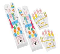 YARNOW Moufles de Massage Réutilisables pour Mains et Chaussettes D’Acupression Élastiques Cinq Doigts Ensemble Respirant et Lavable Accessoires de Réflexologie pour Fatigue à Domicile