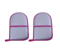 YARNOW Moufles de Protection la Chaleur pour Repassage Vapeur, Lot de 2 Pièces en Coton Isolation Thermique et Design à Anneau Suspendu, 16x26 Cm