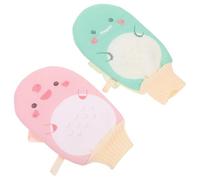 YARNOW Moufles Exfoliants de Bain Double Face 2pcs en Tissu Éponge et Rayonne, Doux et Multifonctionnels pour Gommage Corps et Dos, pour Spa Maison