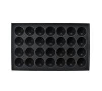 YARNOW Moule à Boulettes de Poulpe en Aluminium Noir Antiadhésif, Surface Lisse et Sûre, Accessoire Cuisine Pratique pour Cuisson DIY de Takoyaki et Boulettes de Poisson