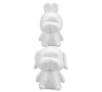 YARNOW Moule en Mousse Blanc 2pcs de Chiot et Lapin Léger pour Décoration Festive et Artisanat Créatif de Mariage
