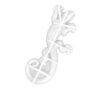 YARNOW Moule en Silicone Flexible Gecko 3D pour Décoration Murale Facile à Utiliser Forme Unique de Lézard Blanc pour Loisirs Créatifs DIY à Domicile