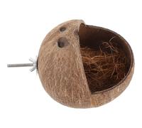 YARNOW Nid pour Perroquet en Coquille de Noix Naturel Nichoir Artisanal pour Cage Lit D’Oiseau Solide et Résistant pour Élevage et Reproduction Accessoires Oiseaux Cage