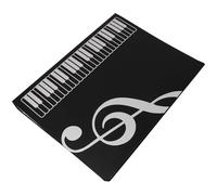YARNOW Organiseur de Partitions Musicales A4 80 Pochettes Plastiques Dossier à Rabat Noir pour Piano et Chorale Rangement Polyvalent pour Partitions et Documents Divers