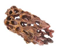 YARNOW Ornement Décoration Aquarium en Résine 10 CM Cachette Creuse Racine d'arbre Brun pour Crevettes et Poissons Nid Résine Solide pour Habitat Naturel Aquatique Accessoire Déco