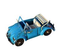 YARNOW Ornement Voiture Ancienne en Fer Bleu pour Décoration de Bureau et Chambre, Style Rétro Vintage Créatif, Objet Déco Salon Élégant et Original