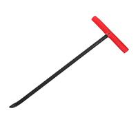 YARNOW Outil de Levage à Crochet en Fer 450 MM, Extracteur de Plaques d'Égout Poignée Antidérapante Rouge, Adapté pour Grilles, Portes et Couvercles de Regard