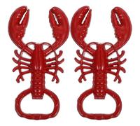 YARNOW Ouvre-bouteille Compact et Facile à Utiliser Forme Homard en Alliage de Zinc Rouge Lot de 2 Pièces Accessoire Cuisine et Bar Maison