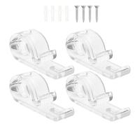 YARNOW Pack de 4 Clips pour Stores Enrouleurs, Pinces à Enrouleur en Pom, Robustes et Flexibles, Guide Chaîne Rideau Sécurisé pour Traitements de Fenêtre à Domicile