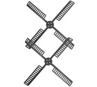 YARNOW Pales D’éolienne en Plastique 2 Pièces 41x41 Cm pour Moulin à Vent de Jardin, Accessoires Étanches pour Décoration Extérieure, Pièces Solide pour Sculptures Éoliennes