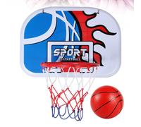 YARNOW Panier de Basket Mural pour Garçon Fille, Portable sans Perçage | ABS Bleu, Montage Rapide sans Outil, Jeu Intérieur, pour Mini Ballon et Chambres D’garçon Fille