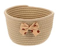 YARNOW Panier de Rangement Nœud Décoratif Tressé en Corde de Coton Blanc Organisation Pratique Souci pour Chambre D'garçon et Filles et Crèche pour Chambre D'garçon et Filles et Crèche