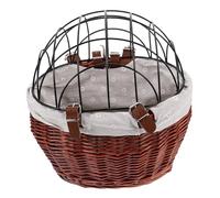 YARNOW Panier vélo paniers de vélo pour Chiens Crochet de Guidon de vélo paniers en Osier paniers à vélo pour Cruisers Panier Chien pour vélo Panier de vélo en rotin Le Fer Brown